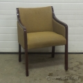 Tan and Mahogany Guest Side Chair